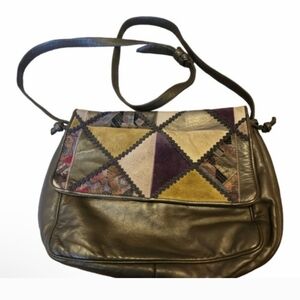 Sharif Patchwork Leather Crossbody EUC
